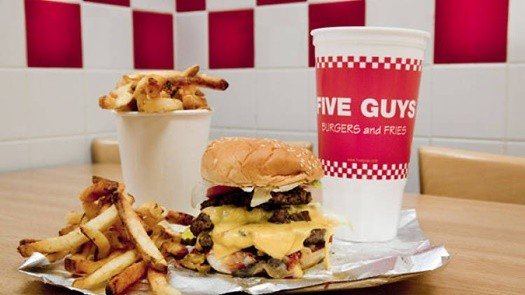 five guys burgers and fries menu