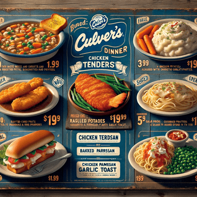 Culver's Dinners Menu With Prices