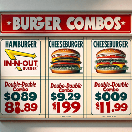 In-N-Out Burger Combos Menu