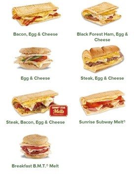 Subway Breakfast Menu with Prices (October 2023)