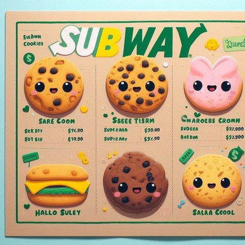 Subway Cookies Menu With Price